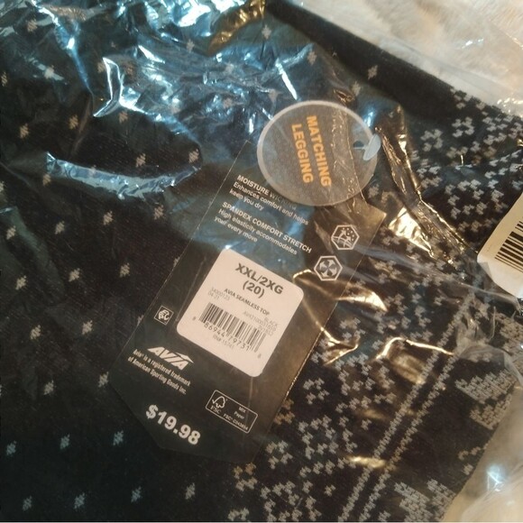 Avia Fairisle Mock Neck Sweater Workout Top Sz 2XL NEW - Picture 10 of 10